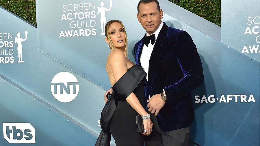 ¿Jennifer Lopez y Álex Rodríguez, vestidos de negro