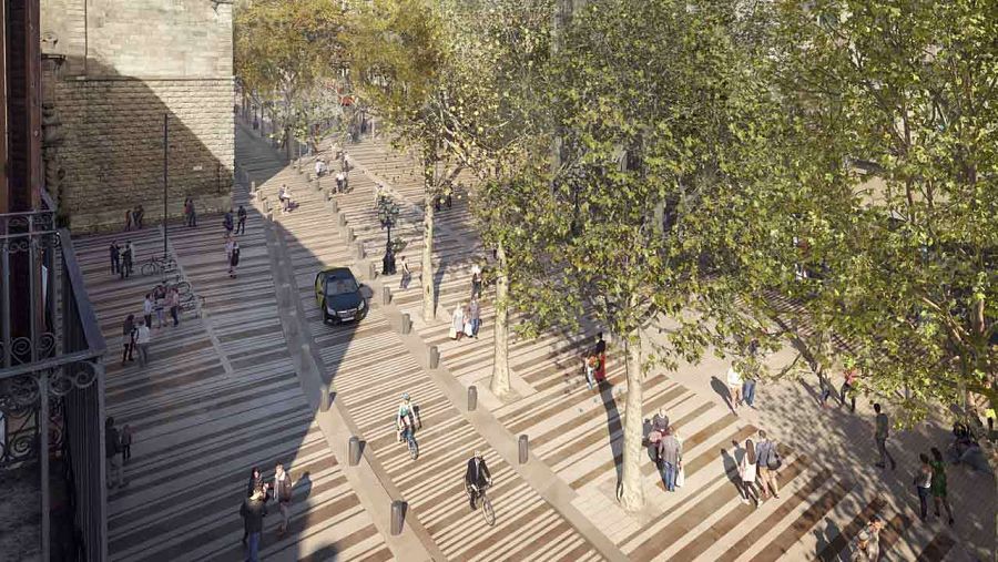 La transformació farà la via més confortable i amb més espai per al vianant
