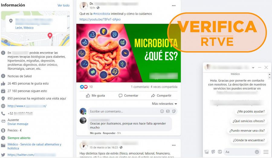 Captura de la página de Facebook que publica el bulo con el sello de VerificaRTVE.