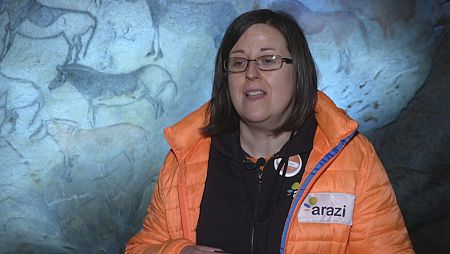 Aitziber Gorrotxategi, en el museo de la cueva de Ekain en Zestoa