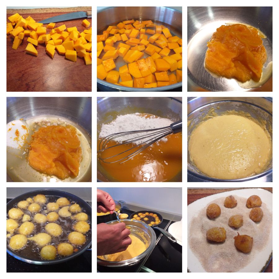 Receta de buñuelos de calabaza a la naranja