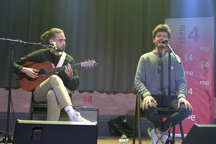 MIki Núñez aquest vespre durant un moment de l'actuació