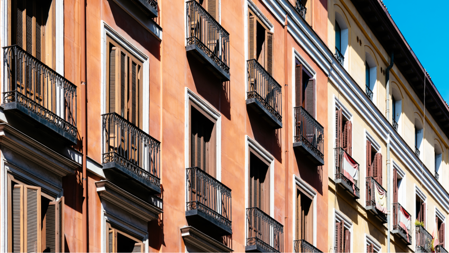 Un grupo de viviendas situadas en el centro de Madrid