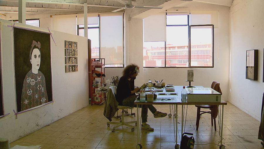 Andrea Lería valora la llum del seu estudi