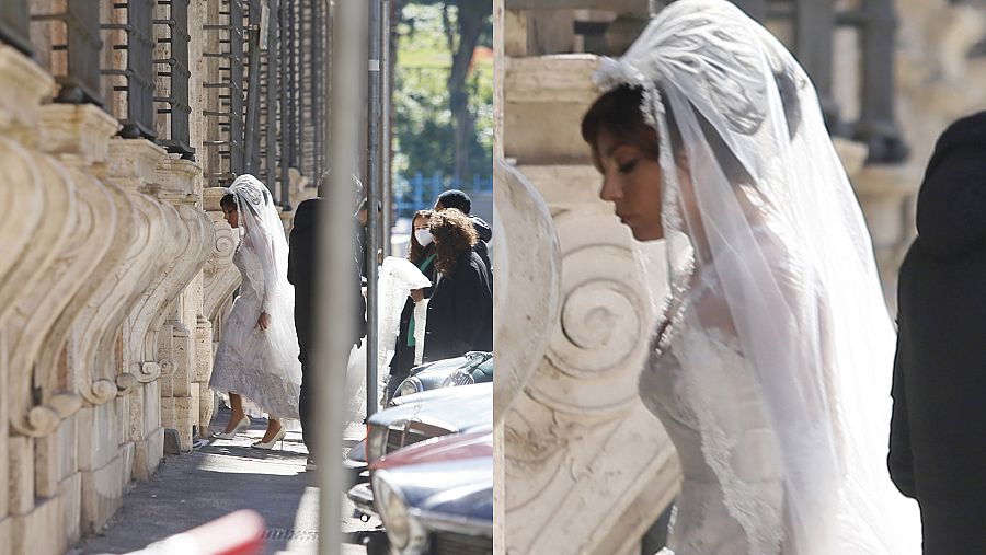 Lady Gaga se viste de novia en el rodaje de 'House of Gucci'