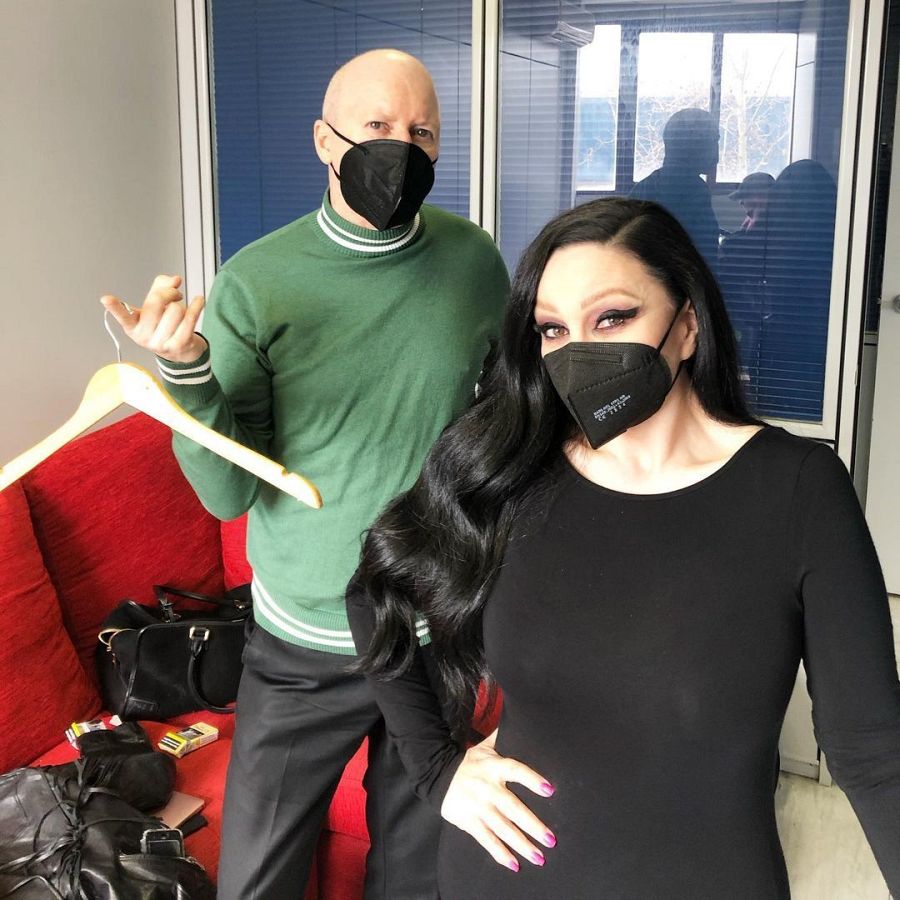 Nacho Canut y Alaska trabajando en el último single de Fangoria