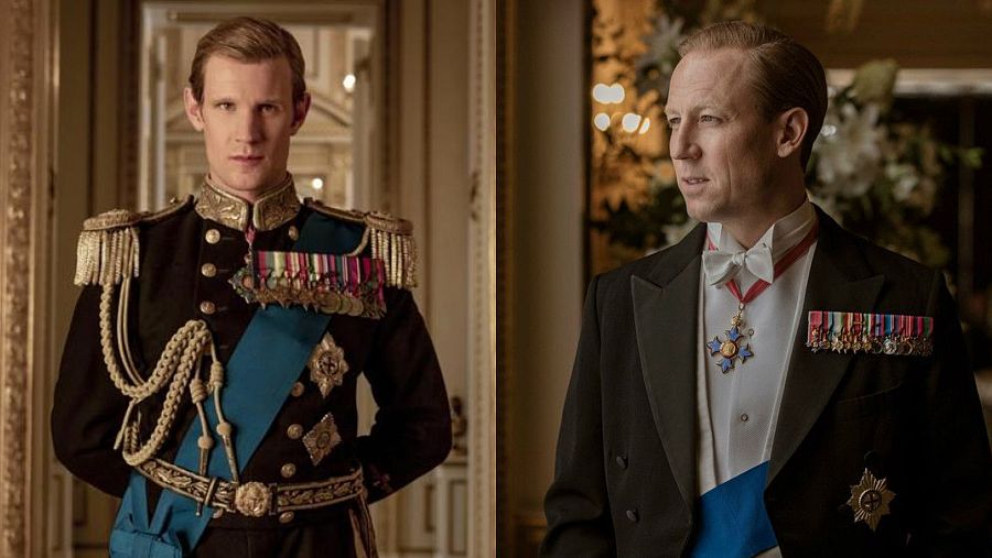 Matt Smith y Tobias Menzies en 'The Crown'