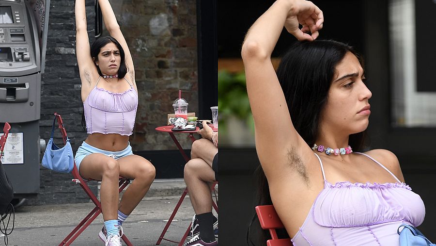 Lourdes Leon, hija de Madonna, tomando algo con amigos