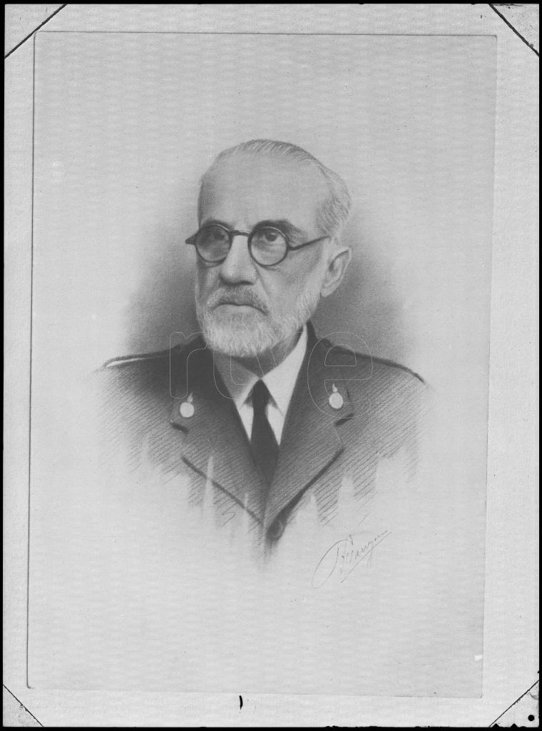 REPRODUCCION DE UN RETRATO DE UN MILITAR DEL CUERPO DE ARTIL