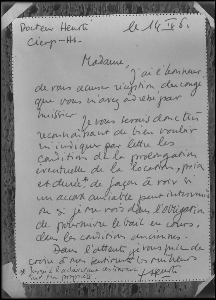 DOCUMENTO: CARTA EN FRANCES