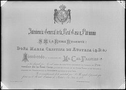 DOCUMENTO: DIPLOMA DE PROVEEDOR DE LA CASA REAL OTORGADO A F