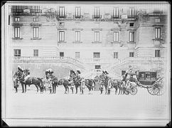 REPRODUCCION DE UNA FOTOGRAFIA DE UN TIRO DE CABALLOS CON PA