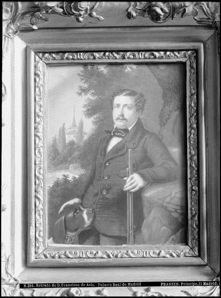 REPRODUCCION DE UN RETRATO DE DON FRANCISCO DE ASIS EN EL PA