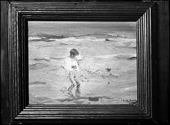 REPRODUCCION DE UN CUADRO DE JOAQUIN SOROLLA (NIÑO EN LA PLA