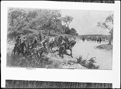 REPRODUCCION DE UN CUADRO CON HOMBRES A CABALLO