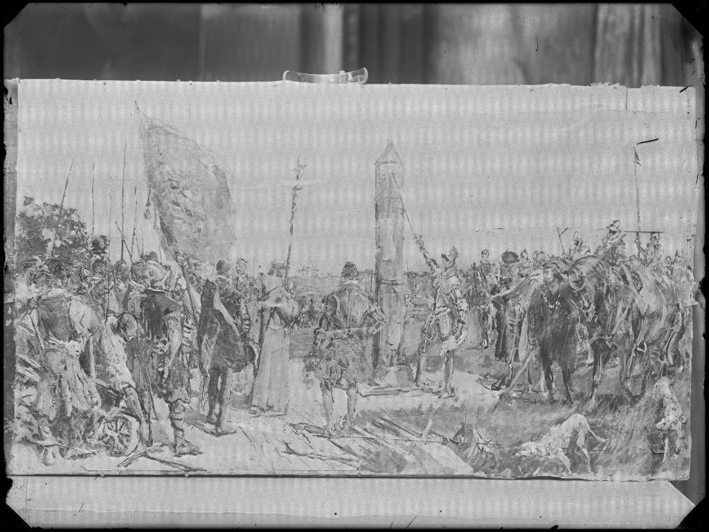 REPRODUCCION DE UN DIBUJO DE UN GRUPO DE SOLDADOS