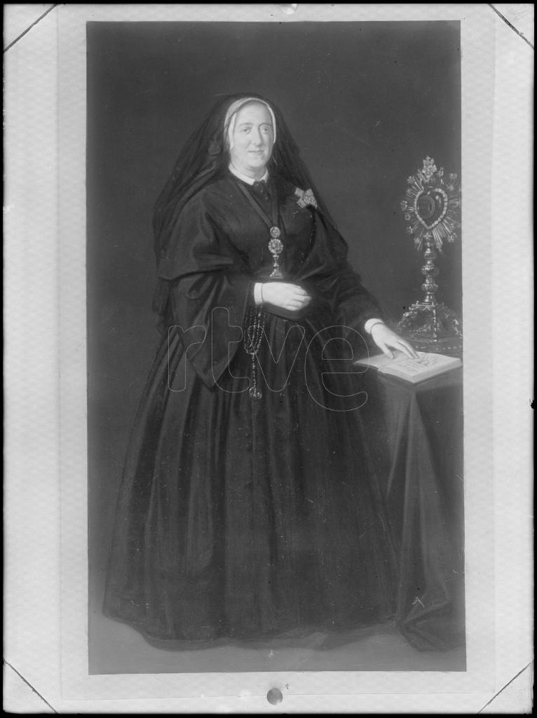 REPRODUCCION DE UN RETRATO DE UNA MUJER VESTIDA CON UN HABIT