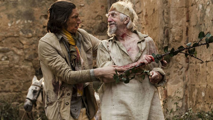 Adam Driver y Jonathan Pryce en 'El hombre que mató a Don Quijote'