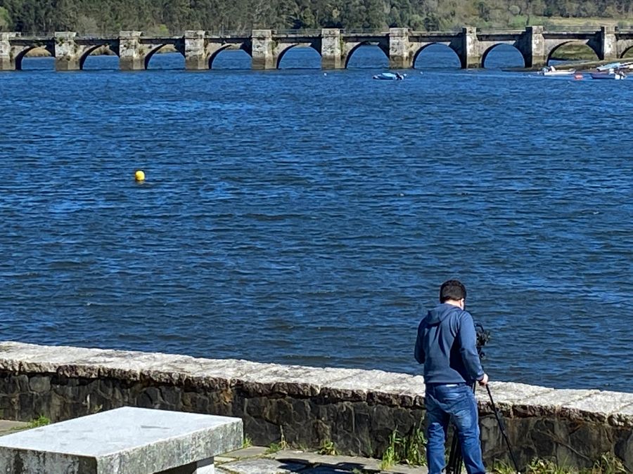 Los veintidós ojos del Ponte Nafonso en la desembocadura del río Tambre