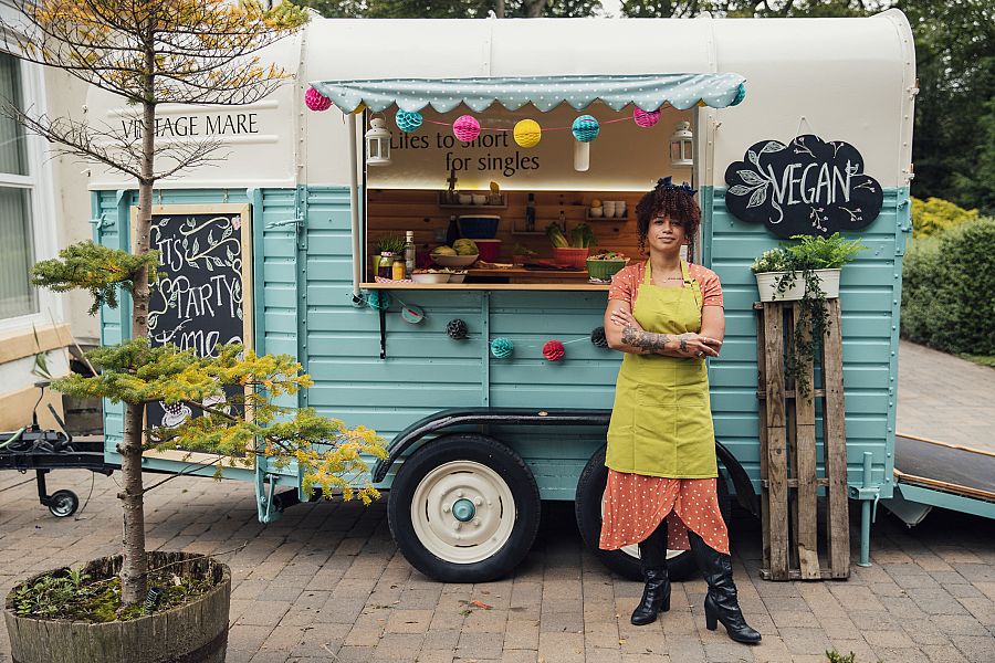 chica vegana streetfood veganismo