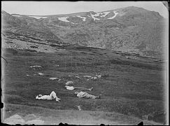 PAISAJE CON TRES HOMBRES TUMBADOS EN LA HIERBA