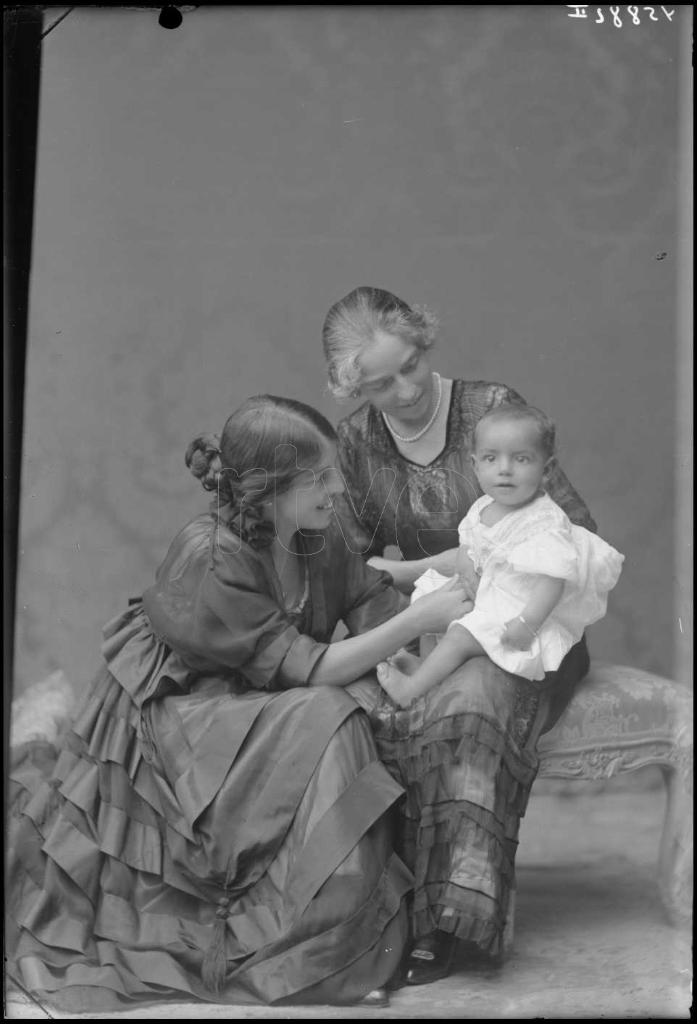 CLOTILDE Y MARIA, ESPOSA E HIJA MAYOR DE SOROLLA CON SU HIJO