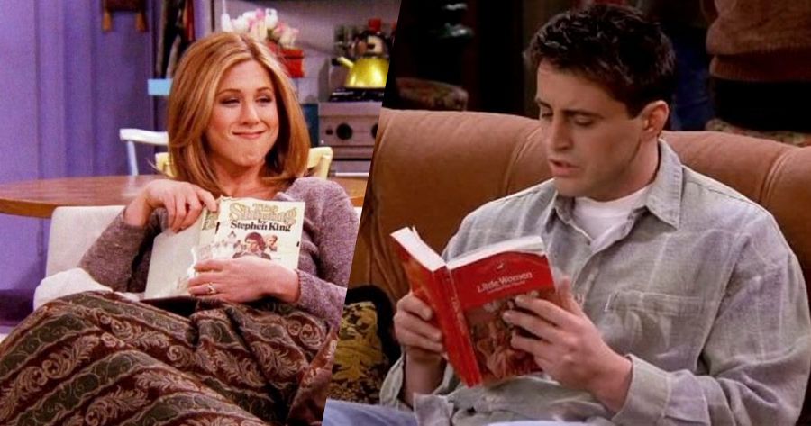 Rachel lee 'El resplandor' y Joey lee 'Mujercitas' en el capítulo 13 de la temporada 3 de Friends, 'En el que Mónica y Richard son amigos'
