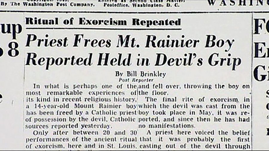 Recorte de la noticia de 'Washington Post' sobre el exorcismo de Roland