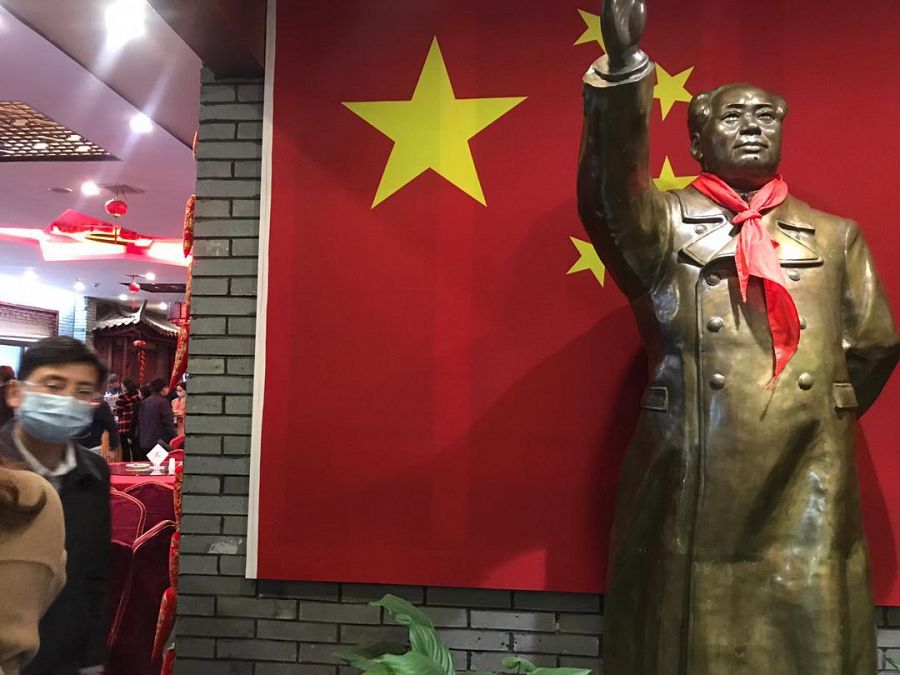 Escultura de Mao Zedong, en la provincia de Guizhou, China. Foto: Mavi Doñate, corresponsal de TVE en Pekín.