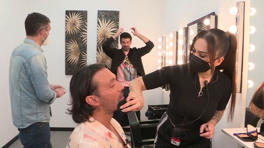 En el camerino de Rafa Méndez y Miguel Ángel Muñoz, en The Dancer