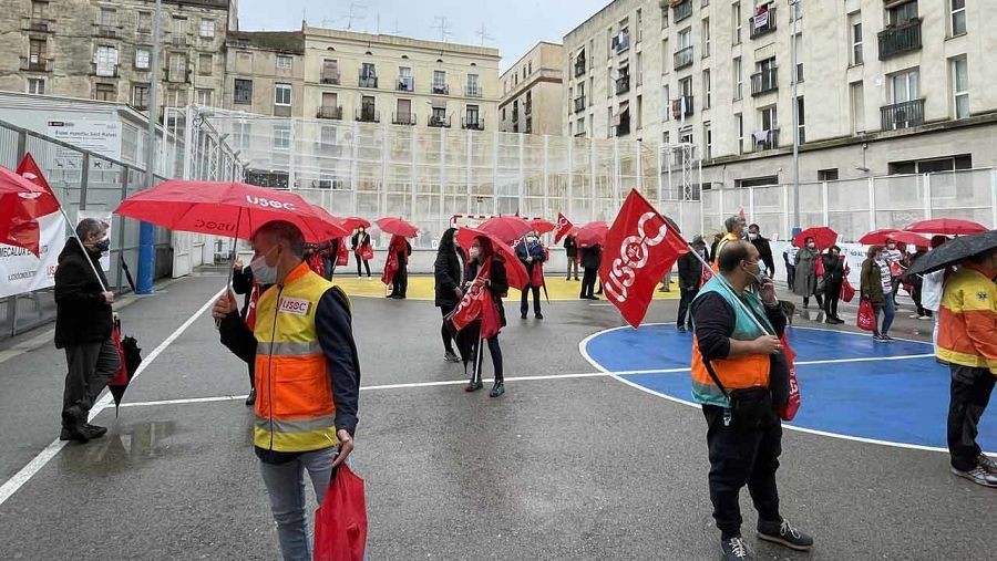 Concentració d'USOC a Barcelona