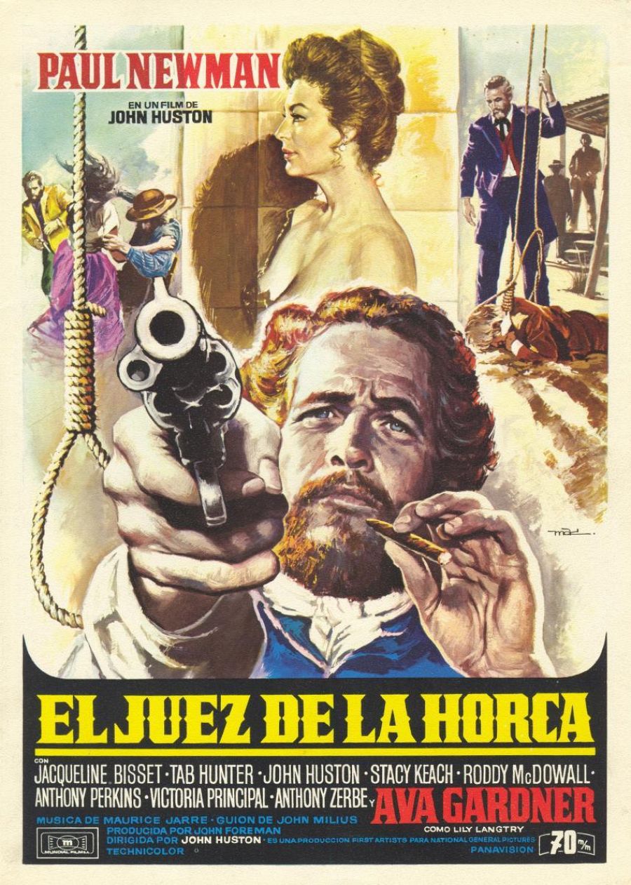 Cartel 'El juez en la horca' (1972), de John Huston
