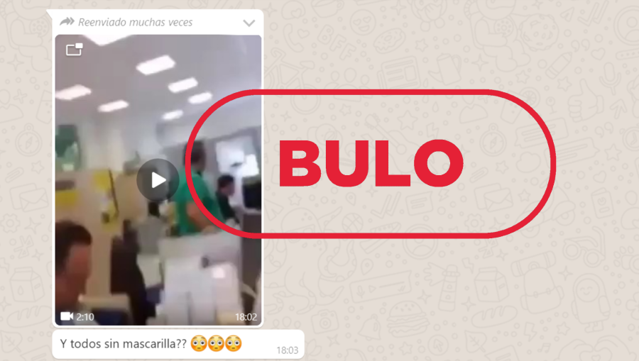 Mensaje que nos habéis enviado a nuestro servicio de verificación WhatsApp