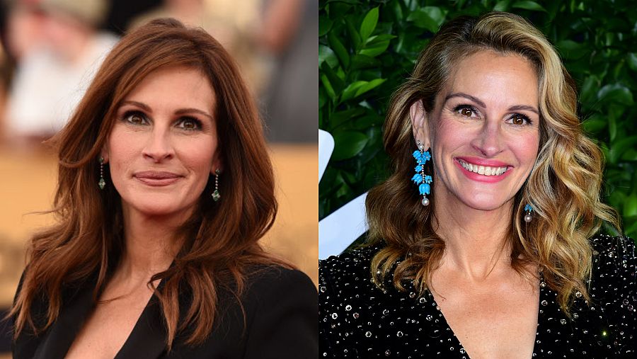Antes y después de la actriz Julia Roberts