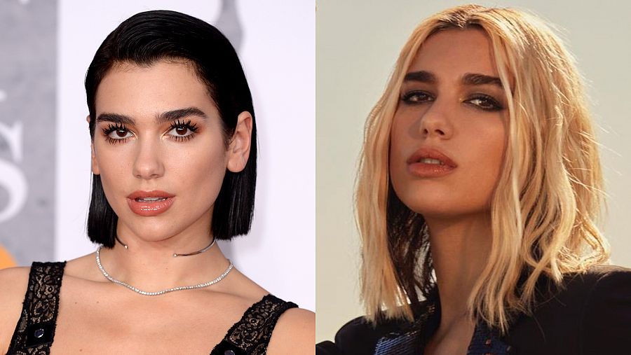 Antes y después de la cantante Dua Lipa