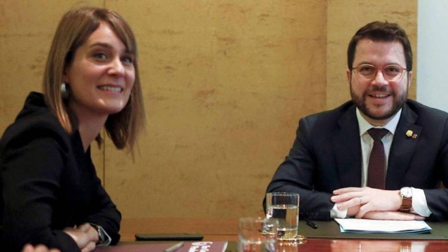 Pere Aragonès (ERC) i Jèssica Albiach (En Comú Podem) en una imatge d'arxiu