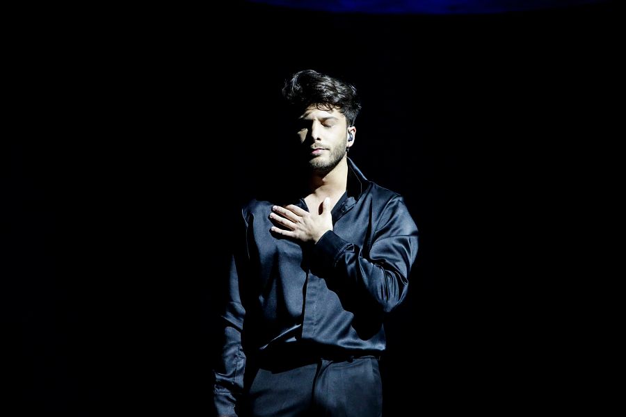 Blas Cantó durante su primer ensayo en Róterdam