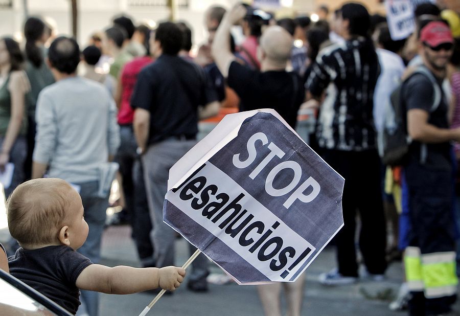 Los movimientos antidesahucios, muy activos y presentes el 15M