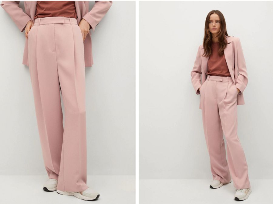Un traje en tonos pastel de Mango