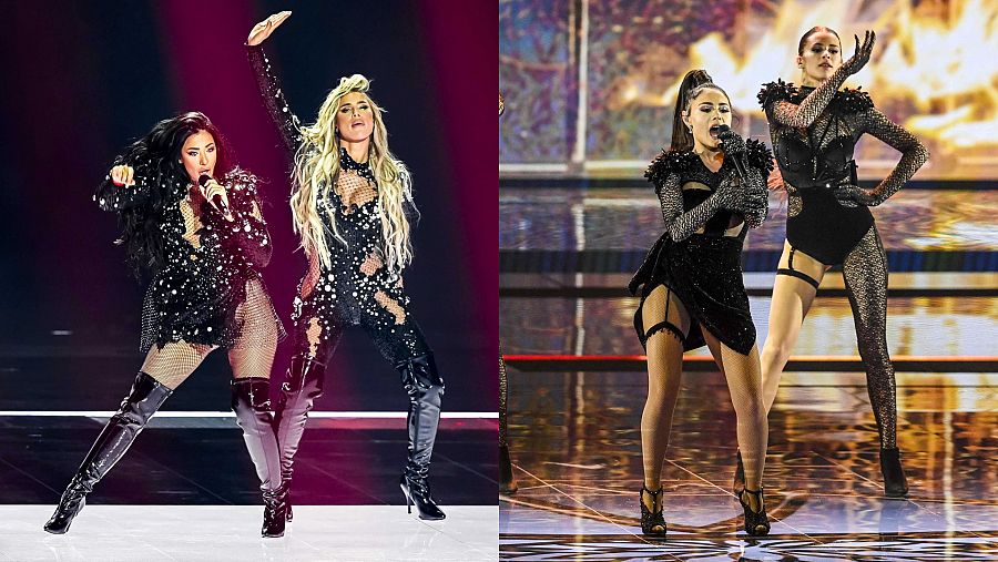 Las representantes de Serbia y Azerbaiyán en Eurovisión 2021