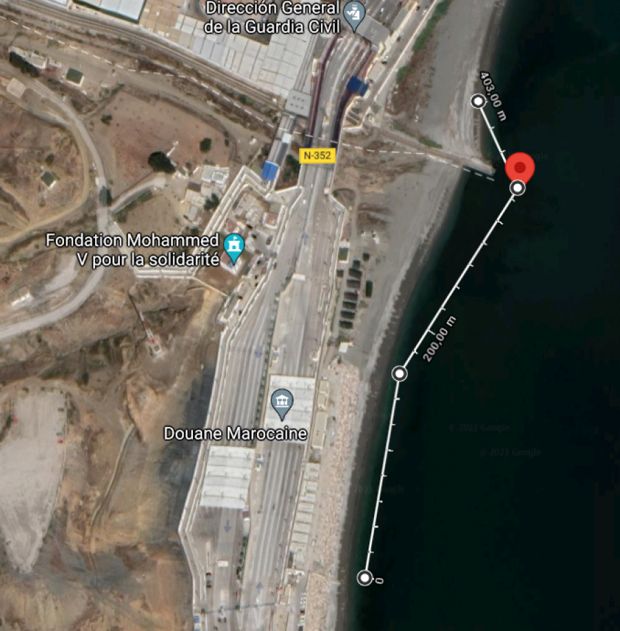 Estimación de la distancia recorrida por los migrantes a través de Google Maps