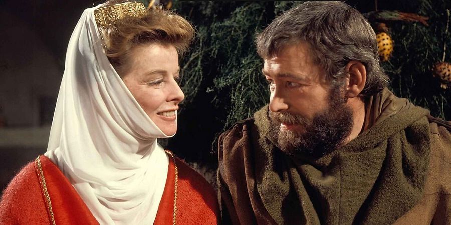 Katharine Hepburn y Peter O'Toole son Leonor de Aquitania y Enrique II en 'El león en invierno'
