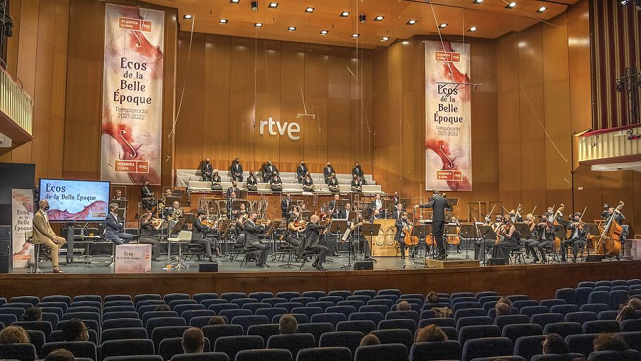 Presentación de la temporada 2021/2022 de la Orquesta RTVE en el Teatro Monumental de Madrid.