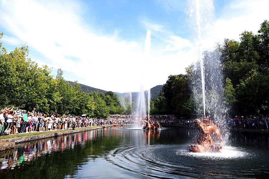 Patrimonio reduce el juego de aguas de las fuentes de la Granja por la sequía