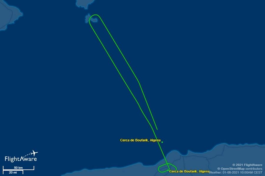 Seguimiento del vuelo procedente de Algeria con destino Logroño