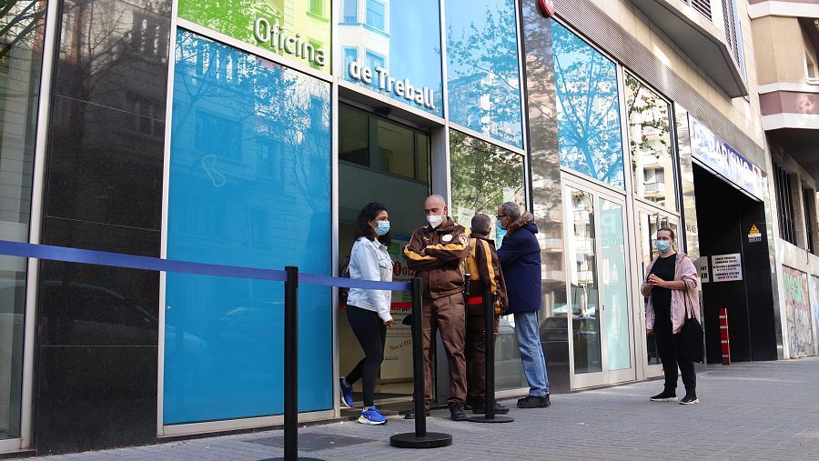 Oficina del Servei d'Ocupació de Catalunya al carrer Sepulveda de Barcelona