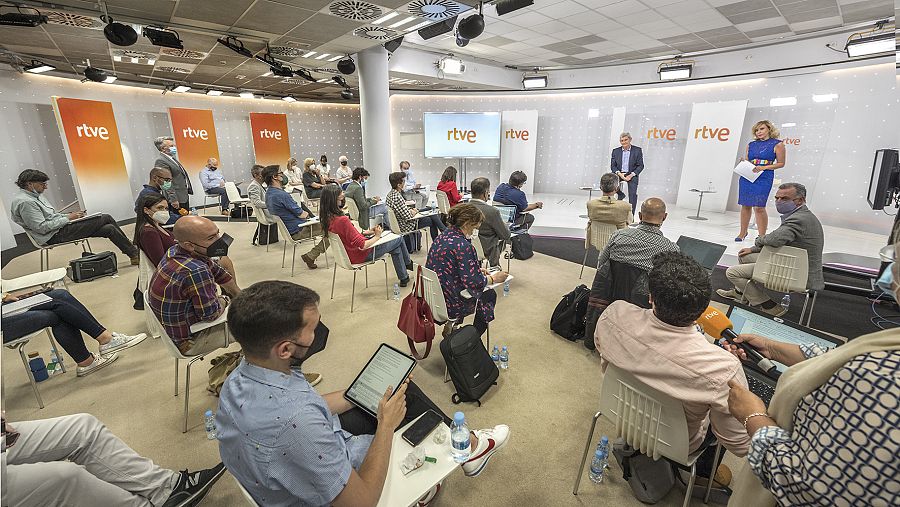 Rueda de prensa de José Manuel Pérez Tornero en Torrespaña