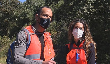 Fran y Maite durante el recorrido