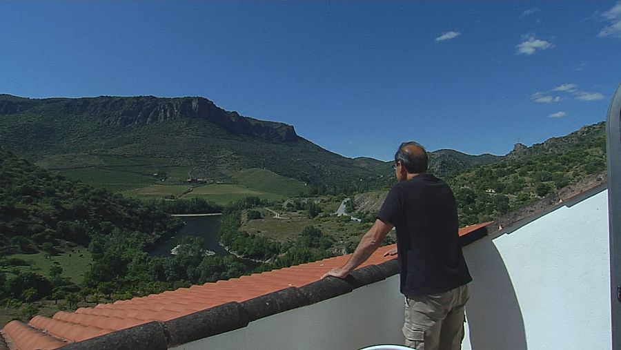 El paisaje desde la posada real con el Duero y Portugal al fondo