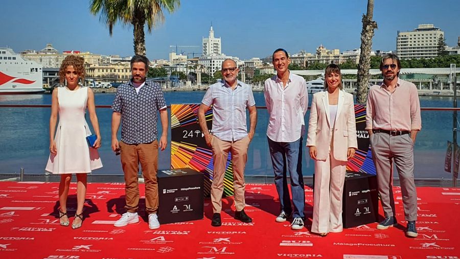 El equipo de 'Ana Tramel. El juego' en el Festival de Cine de Málaga